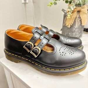 Doc Martens Smooth Leather Mary Jane Shoes Size 10